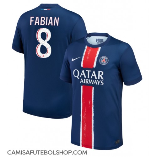 Camisa de time de futebol Paris Saint-Germain Fabian Ruiz #8 Replicas 1º Equipamento 2024-25 Manga Curta